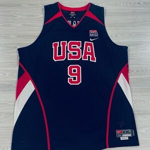 Vintage Nike 2006 Dwayne Wade #9 Team USA Jersey Blue Red Men’s Size 2XL